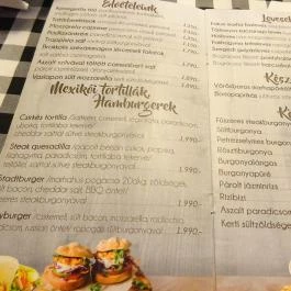 Stadt Étterem & Kávézó, Budakeszi - Étlap/itallap