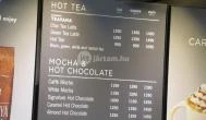 Starbucks - Hercegprímás utca Budapest - Étlap/itallap