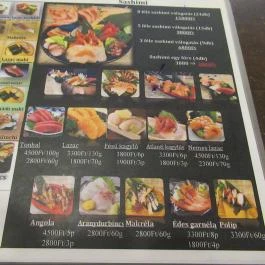 Sushi Ocean Budapest - Étlap/itallap