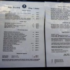 Süti Budapest - Étlap/itallap