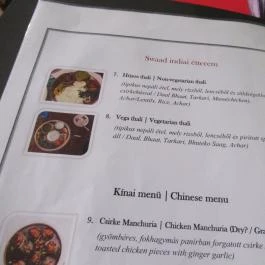 Swaad Indiai Gyorsétterem - Gömb utca Budapest - Étlap/itallap