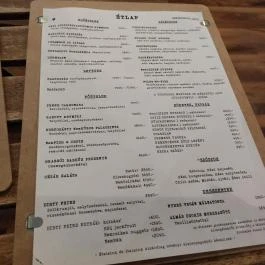 Szabad Bisztró - Új Hely Budapest - Étlap/itallap