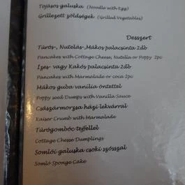 Szablya Étterem Kerepes - Étlap/itallap