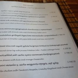 Szablya Étterem Kerepes - Étlap/itallap