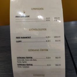 Szamos Marcipán - Allee Budapest - Étlap/itallap