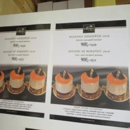 Szamos Marcipán Cukrászda - Párisi utca Budapest - Étlap/itallap
