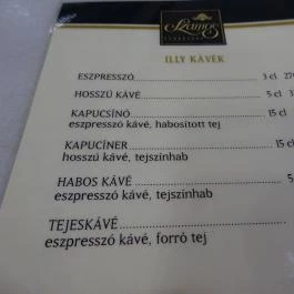 Szamos Marcipán - Pólus Center Budapest - Étlap/itallap