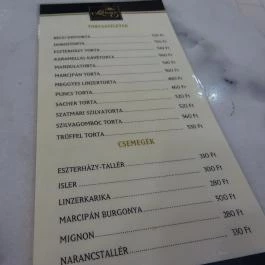 Szamos Marcipán - Pólus Center Budapest - Étlap/itallap