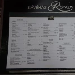 Szamos Royal Cukrászda, Budapest - Étlap/itallap