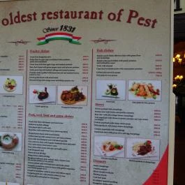 Százéves Étterem, Budapest - Étlap/itallap