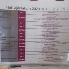 Szederinda Gluténmentes Önkiszolgáló Étterem Budapest - Étlap/itallap