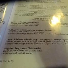 Szél Fiai Fogadó & Cellárium Nyúl - Étlap/itallap