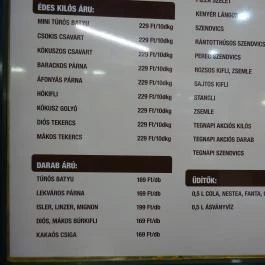 Szépvölgyi Rétes - Lehel Csarnok Budapest - Étlap/itallap