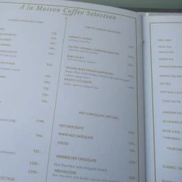 Szervita Delikát, Budapest - Étlap/itallap