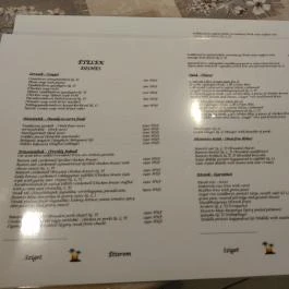 Sziget Étterem, Zalakaros - Étlap/itallap