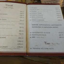 Szilágyi Cukrászda, Zalakaros - Étlap/itallap