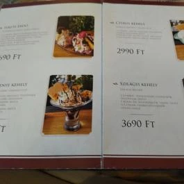 Szilágyi Cukrászda, Zalakaros - Étlap/itallap