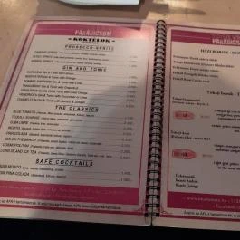 Szilvakék Paradicsom Budapest - Étlap/itallap