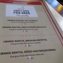 Szilvakék Paradicsom Budapest - Étlap/itallap