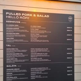 Szitakötő Street Food Budapest - Étlap/itallap