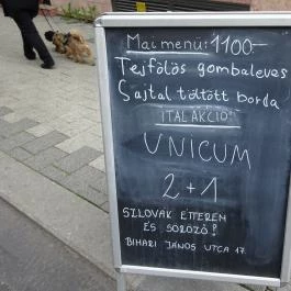 Szlovák Söröző & Étterem Budapest - Étlap/itallap