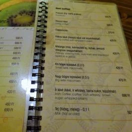 Szörp Cafe Budapest - Étlap/itallap