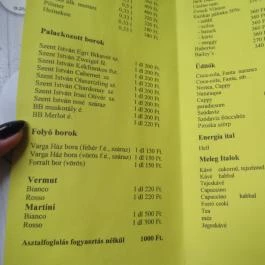 Szöszi Presszó - Lehel Csarnok Budapest - Étlap/itallap