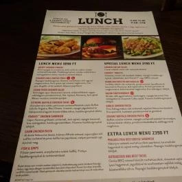 T.G.I. Friday's - Oktogon, Budapest - Étlap/itallap