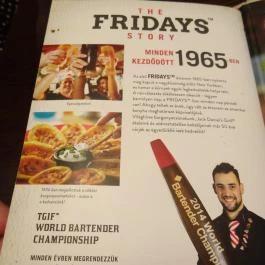 T.G.I. Friday's - Oktogon, Budapest - Étlap/itallap