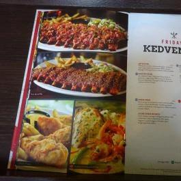 T.G.I. Friday's - Oktogon, Budapest - Étlap/itallap