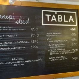 Tábla Budapest - Étlap/itallap