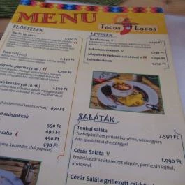 Tacos Locos, Budapest - Étlap/itallap