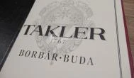 Takler Borbár Buda Budapest - Étlap/itallap