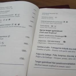 Tapassio Budapest - Étlap/itallap