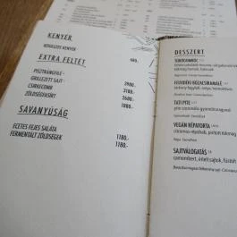 Tati Budapest - Étlap/itallap