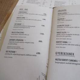 Tati Budapest - Étlap/itallap