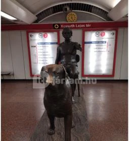 Teiresziász szobor - látássérült & kutyája