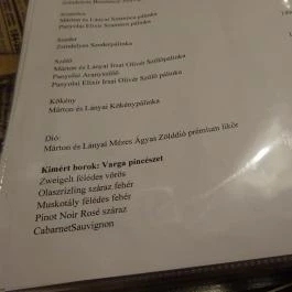 Telefon Bisztró Budapest - Étlap/itallap