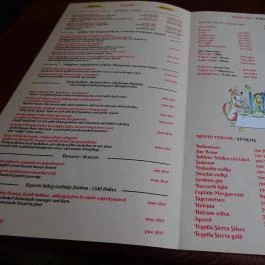 Tepertő Magyaros Étterem Budapest - Étlap/itallap