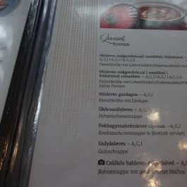 Tercia Kópháza, Kópháza - Étlap/itallap