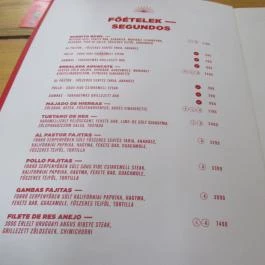 Tereza Budapest - Étlap/itallap