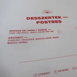 Tereza Budapest - Étlap/itallap