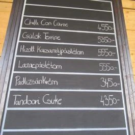 Tetø - Mammut Budapest - Étlap/itallap