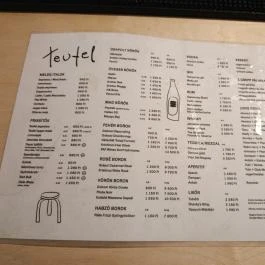 Teufel Budapest - Étlap/itallap