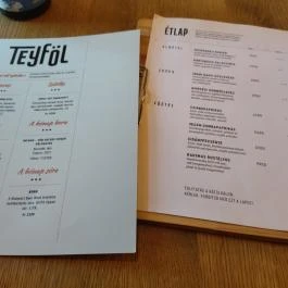 Teyföl Szentendre - Étlap/itallap