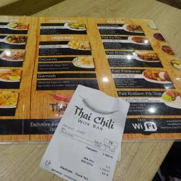 Thai Chili Wok Bar, Budapest - Étlap/itallap