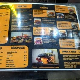 The Burgery Budapest - Étlap/itallap