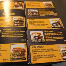 The Burgery Budapest - Étlap/itallap