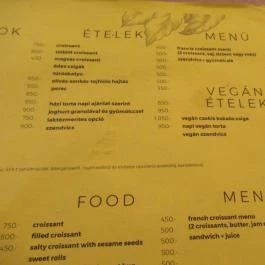 The Nook Specialty Coffeeshop Budapest - Étlap/itallap