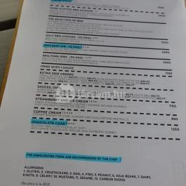 The Selection Budapest - Étlap/itallap